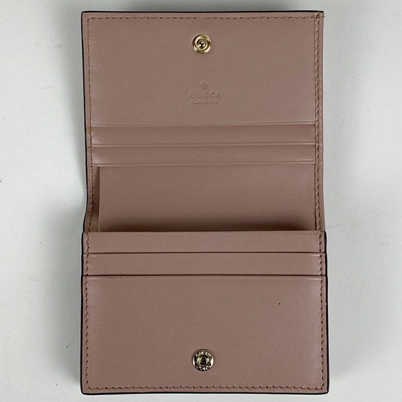 Gucci Case ssima Billfold Holder Business Pink Shimmer Ribbon - Picture 6 of 6